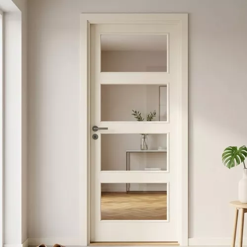 Swedoor Stable GW4 Hvid NCS-S 0502-Y Indvendig Dør Med Klart Glas
