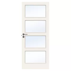 Swedoor Stable GW4 Vit NCS-S 0502-Y Innerdörr Med Klarglas (Med Tillval)
