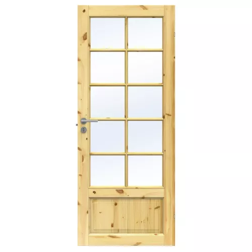 Swedoor Tradition SP10 Allmoge Klarlackad Massiv Furu Innerdörr Med Klarglas