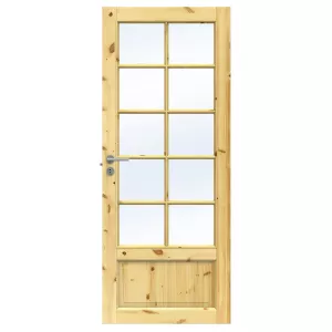 Swedoor Tradition SP10 Allmoge Klarlackad Massiv Furu Innerdörr Med Klarglas (Med Tillval)