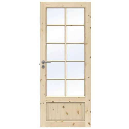 Swedoor Tradition SP10 Allmoge Obehandlad Massiv Furu Innerdörr Med 10 Glassektioner