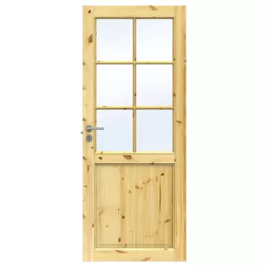 Swedoor Tradition SP6 Allmoge Klarlackad Massiv Furu Innerdörr Med Klarglas (Med Tillval)