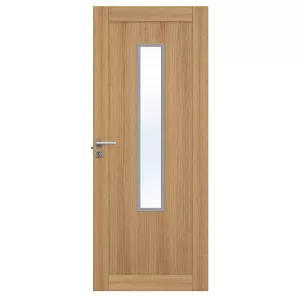 Swedoor Unique 01L GWA 1120 Oak Interior Door With Clear Glass (With Options)
