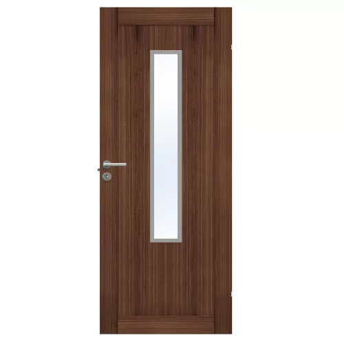 Swedoor Unique 01L GWA 1120 Walnut Interior Door With Clear Glass