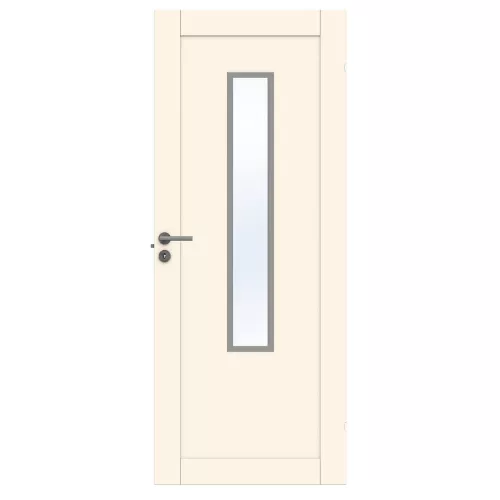 Swedoor Unique 01L GWA 1120 White NCS-S 0502-Y Interior Door With Oblong Glass Section