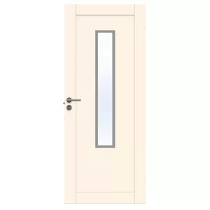 Swedoor Unique 01L GWA 1120 White NCS-S 0502-Y Interior Door With Oblong Glass Section (With Options)