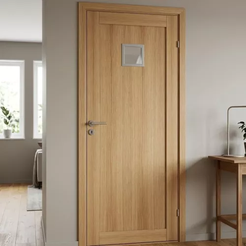Swedoor Unique 01L GWA 120 Oak Interior Door With Clear Glass