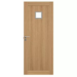 Swedoor Unique 01L GWA 120 Oak Interior Door With Clear Glass (With Options)