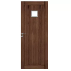Swedoor Unique 01L GWA 120 Walnut Interior Door With Clear Glass (With Options)