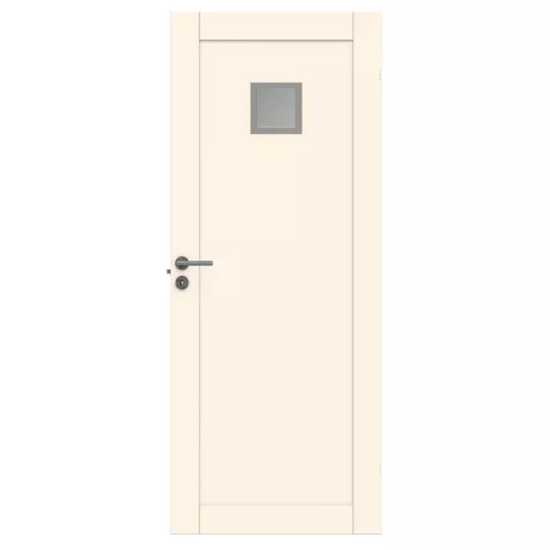 Swedoor Unique 01L GWA 120 White NCS-S 0502-Y Interior Door With Square Glass Section