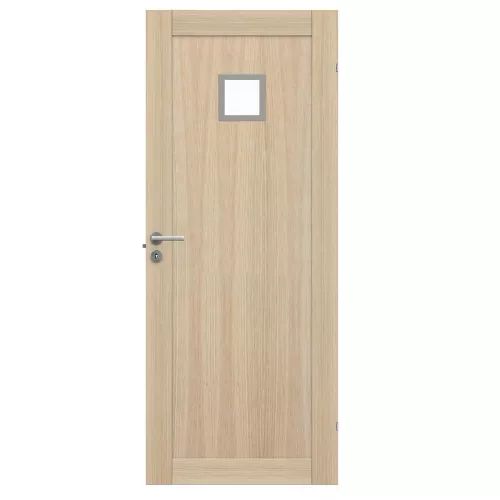 Swedoor Unique 01L GWA 120 White Pigmented Oak Interior Door With Clear Glass