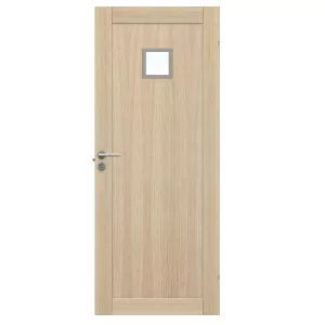Swedoor Unique 01L GWA 120 White Pigmented Oak Interior Door With Clear Glass (With Options)