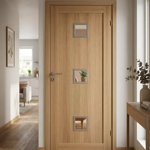 Swedoor Unique 01L GWA 320 Oak Interior Door With Clear Glass