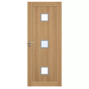 Swedoor Unique 01L GWA 320 Oak Interior Door With Clear Glass (With Options)