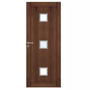 Swedoor Unique 01L GWA 320 Walnut Interior Door With Clear Glass (With Options)