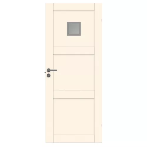 Swedoor Unique 03L GWA 120 White NCS-S 0502-Y Interior Door With Square Glass Panel