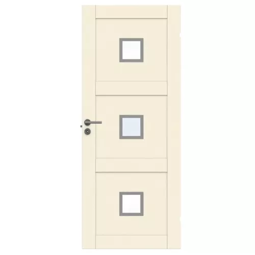 Swedoor Unique 03L GWA 320 White NCS-S 0502-Y Interior Door With Three Square Glass Panels