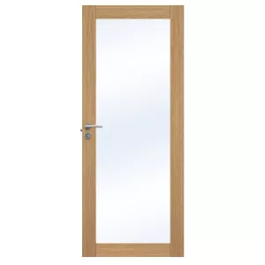 Swedoor Unique GW01L Oak Interior Door With Clear Glass (With Options)