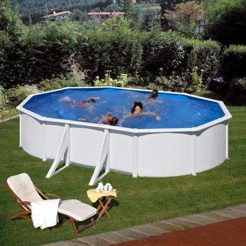 Swim & Fun Basic Pool Oval 500x300x120cm White With External Side Supporters