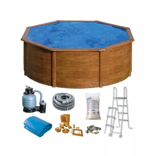 Swim & Fun Basic Pool Round 460x120cm Brown
