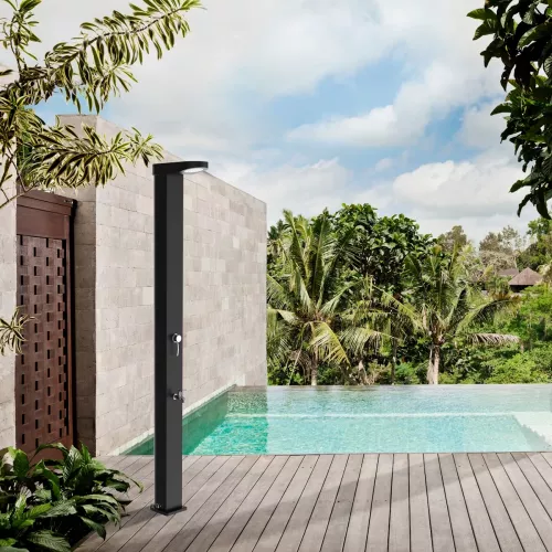Swim & Fun Malaga Aluminum Solar Shower 35L With Foot Wash