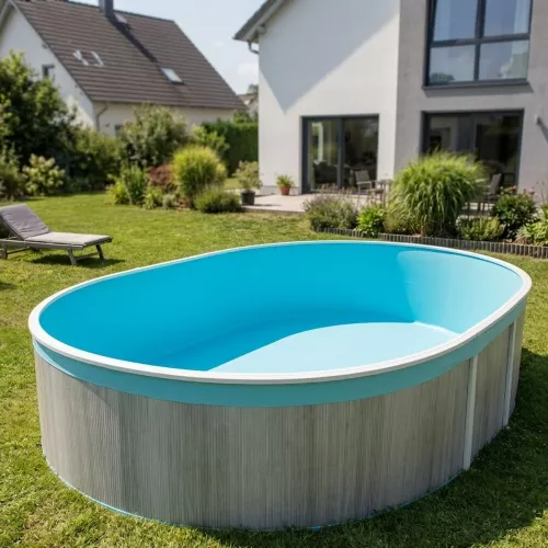 Swim & Fun Poolliner Overlay 0.4mm For Freestanding Oval Pool 490x360x120cm