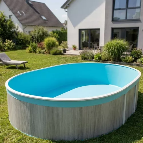 Swim & Fun Poolliner Overlay 0.4mm For Freestanding Oval Pool 610x375x132cm