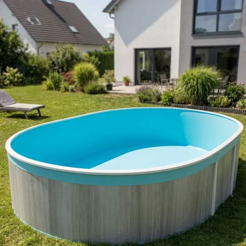 Swim & Fun Poolliner Overlay 0.4mm For Freestanding Oval Pool 730x375x120cm