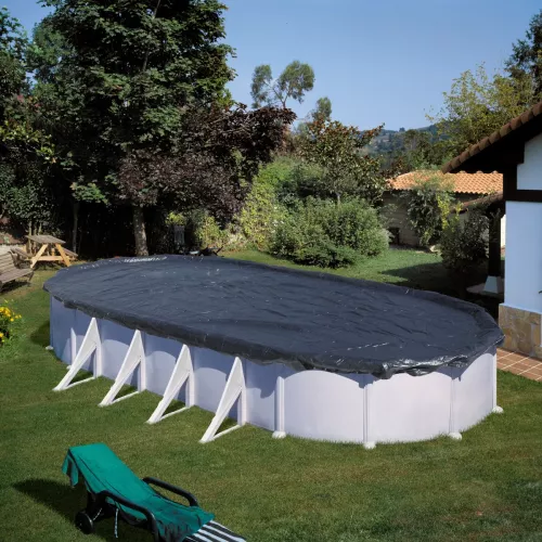 Swim & Fun Pool Cover Winter 490x360cm With Wire Lock