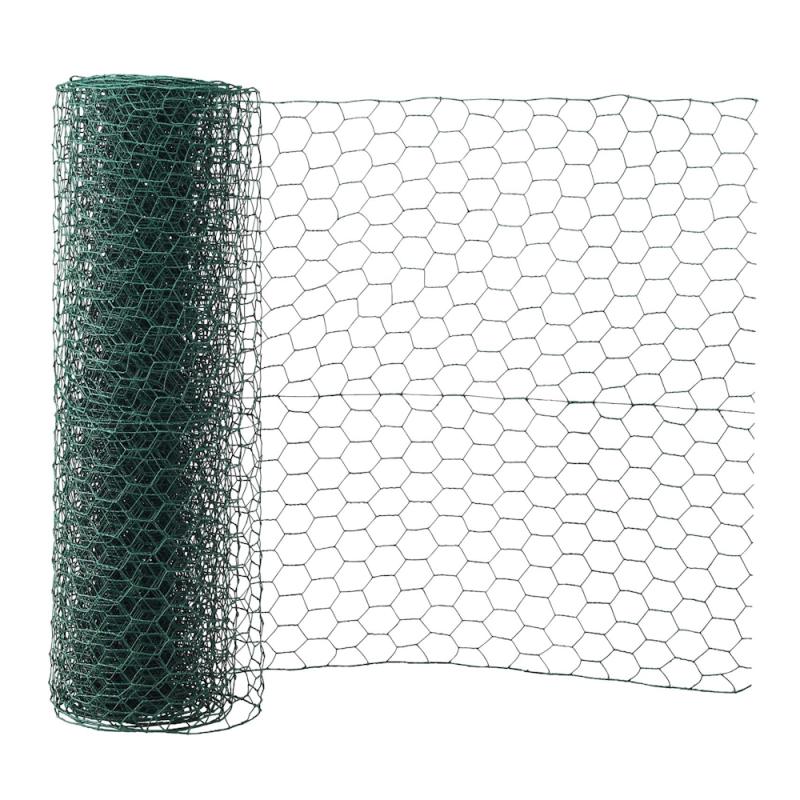 Sexkantnät Hönsnät 1000x25x1mm 10m Mörkgrön Häggroth Stängsel