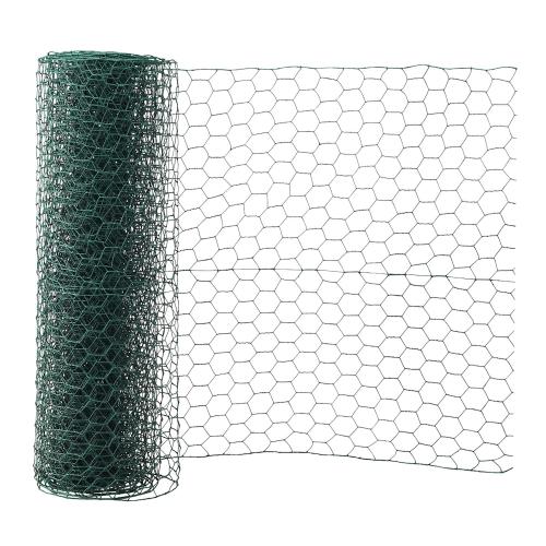 Hexagonal Mesh Chicken Net 1000x25x1mm 10m Dark Green Häggroth Stängsel