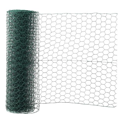 Hexagonal Mesh Chicken Net 750x25x1mm 10m Dark Green Häggroth Stängsel