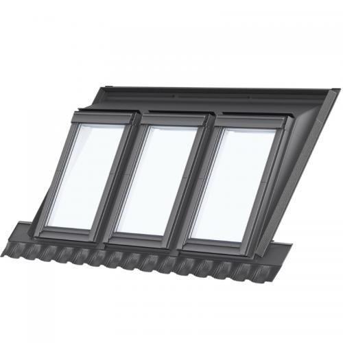 VELUX Takfönsterkupa Mini TRIO (EAX+EAW)