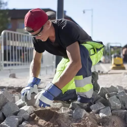 Halvforet Arbejdshandske Nøglelæder 106 Størrelse 10 6pak Tegera