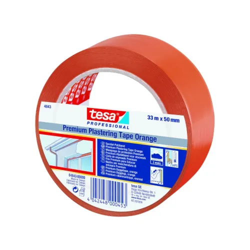 Bygge- Og Beskyttelsestape 4843 50mmx33m Orange Tesa