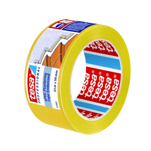 Konstruktions- Og Beskyttelsestape sPVC Præget 67001 UV 50mmx33m Gul Tesa