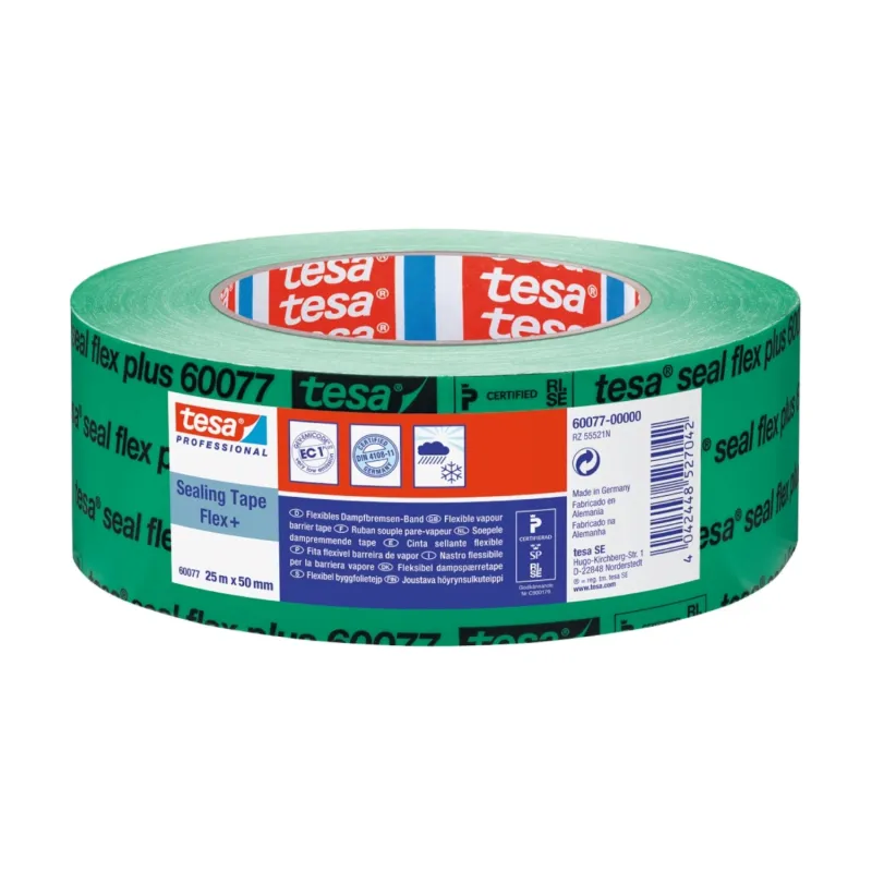 Byggfolietejp Sealflex+ 50mmx25m Grön Tesa
