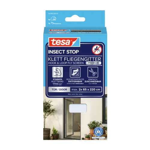 Insektnet Comfort Dør 120x220cm Hvid 5stk Tesa