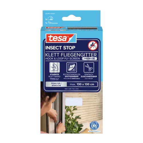 Insektnet Comfort Vindue Indadgående 130x130cm Hvid 8stk Tesa