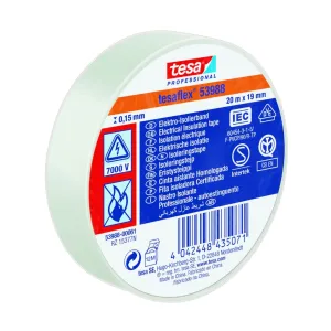 Isoleringstape 53988 19mmx20m Hvid Tesa