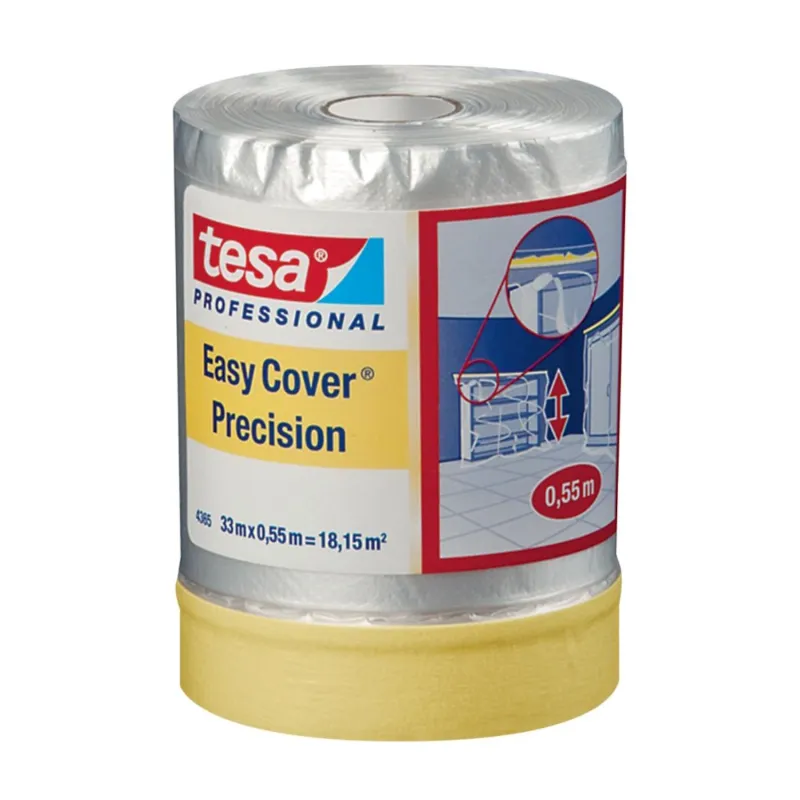 Maskeringsfolie Easy Cover Precision 550mmx33m 8stk Tesa
