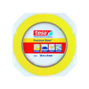Maskeringstape 4334 Precision 9mmx50m Gul Tesa