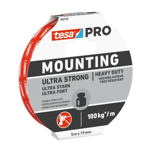 Mounting Tape 66792 Pro Ultra Strong 19mmx5m Tesa