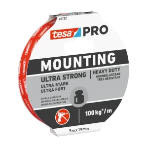 Mounting Tape 66792 Pro Ultra Strong 19mmx5m Tesa