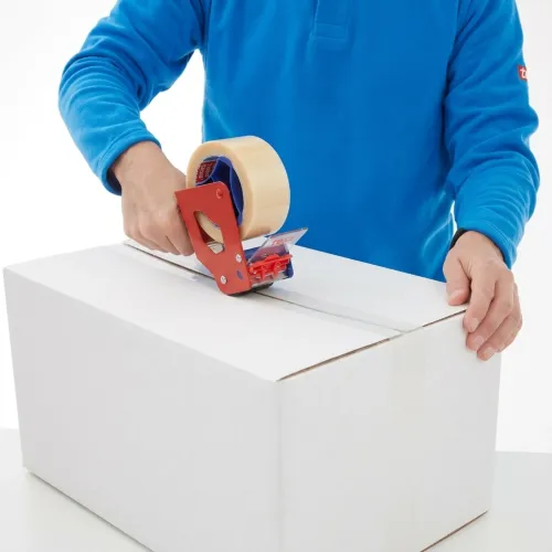 Packing Tape 4100 Embossed 50mmx66m PVC Transparent Tesa