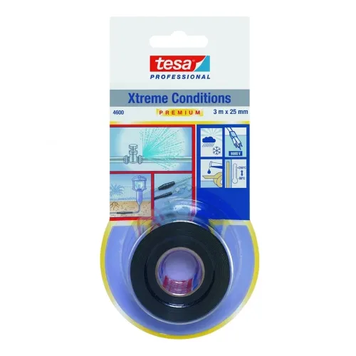 Silicone Tape Extreme 25mmx3m Black Tesa