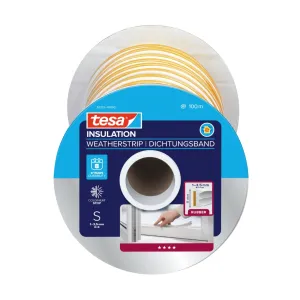Tætningsliste E-Liste 9x4mm 100m Hvid Tesa