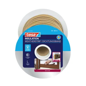 Tætningsliste P-Liste 9x5,5mm 100m Brun Tesa