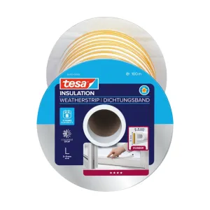 Tætningsliste P-Liste 9x5,5mm 100m Hvid Tesa