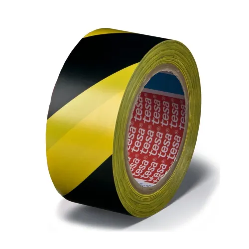 Warning Tape 60760 PVC 50mmx33m Yellow/Black Tesa